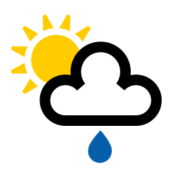 Moderate rain at times