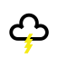 Moderate or heavy rain in area with thunder